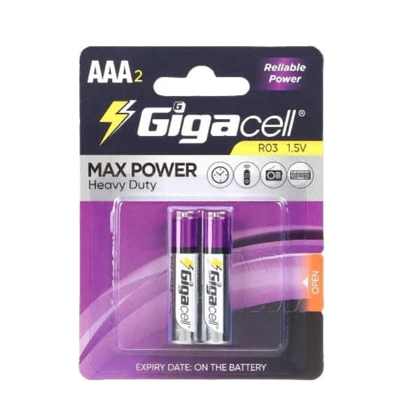 باتری نیم قلمی Gigacell مدل Max Power دو عددی