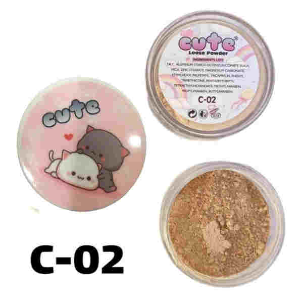 پودر فیکسر Cute مدل گربه C-02