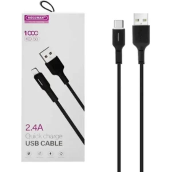 کابل تبدیل USB به MICROUSB کلومن مدل DK - 50 طول 1 متر